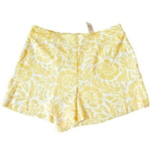 New Loft Size Small Yellow Floral Shorts S NWT